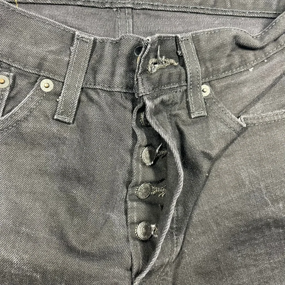 Levi's 501 Original Fit Jeans Mens 32x30*29x29.5) Black Straight Leg Button Fly